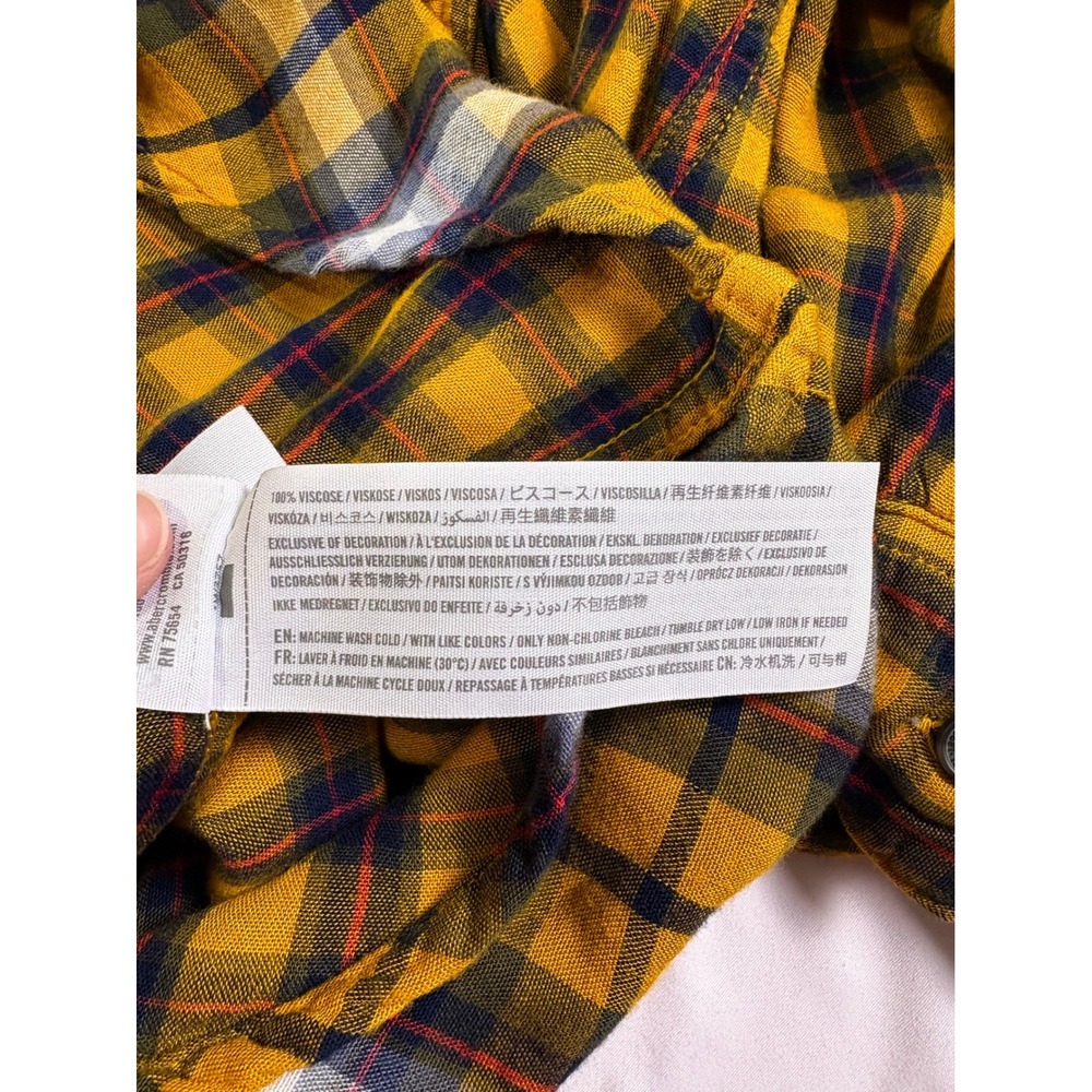 Abercrombie & Fitch Plaid Top Women M Viscose Preppy Academia Cabin Cozy Classic - Picture 4 of 7